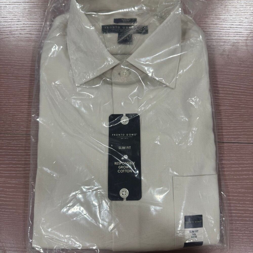 Pronto Uomo Slim Fit Queens Oxford Dress Shirt - Picture 4 of 9